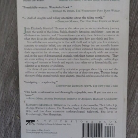 The Tribe of Tiger, Cats and Their Culture Elizabeth Marshall Thomas PB (F76) - Picture 2 of 8